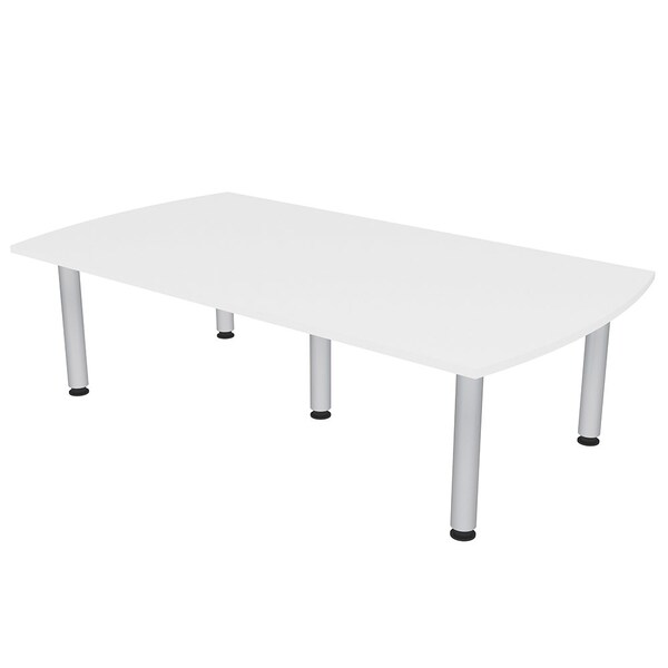 45.25 in W, 84 in L, 29 in H, Engineered Wood Top, White